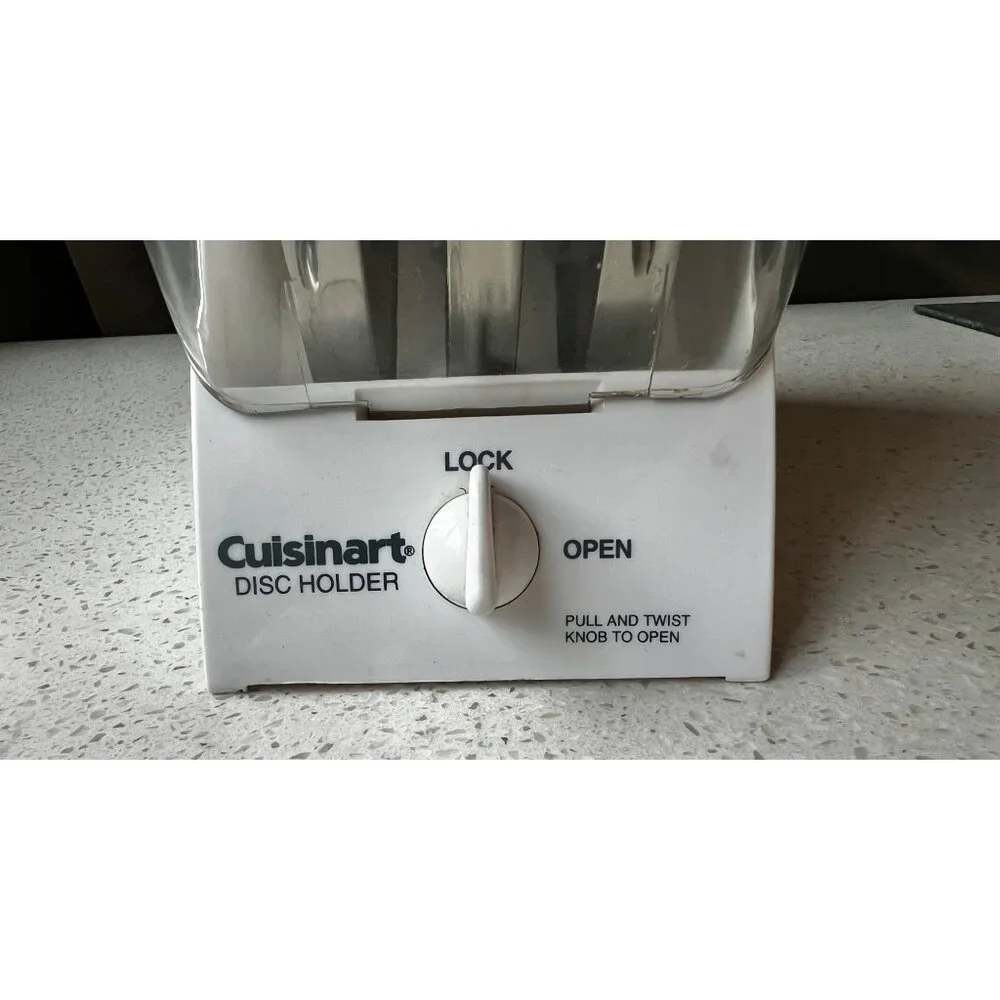 Cuisinart Disc Holder With 3 Stainless Steel Blades & Locking Base DLC 8 & 10